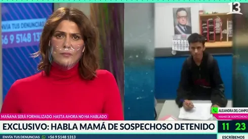 La madre del sospechoso por el doble asesinato en El Bosque, Alejandra del Campo, tuvo un contacto exclusivo con Bienvenidos, de Canal 13.