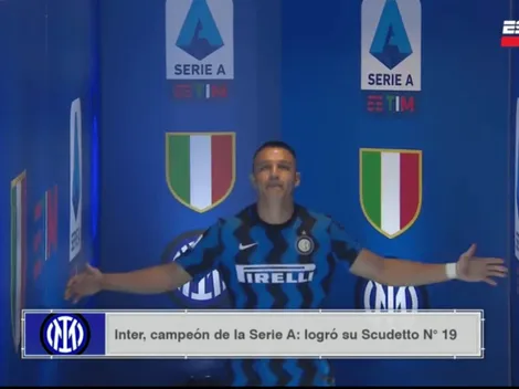 El loco festejo de Alexis Sánchez y Arturo Vidal en el Inter campeón