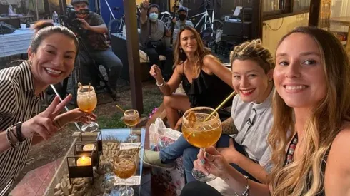 Carolina Erazo, Pamela Fidalgo, Carolina China Bazán y Camila Ruiz en La Divina Comida, de Chilevisión.