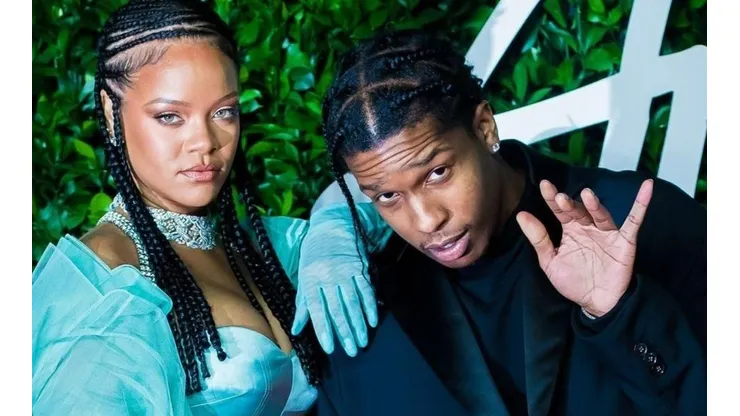 Rihanna y A$AP Rocky juntos en un evento público.