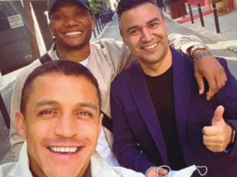 Alexis, Junior y el abogado Inostroza se reencuentran en Barcelona