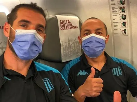Listo para jugar: Díaz viajó con Racing para enfrentar a Sao Paulo