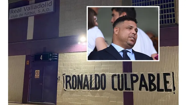 El lienzo que fue colgado en el Estadio José Zorrilla