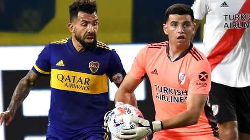 Carlos Tévez felicitó a Alan Díaz por su debut de emergencia en Boca vs River por el Superclásico.