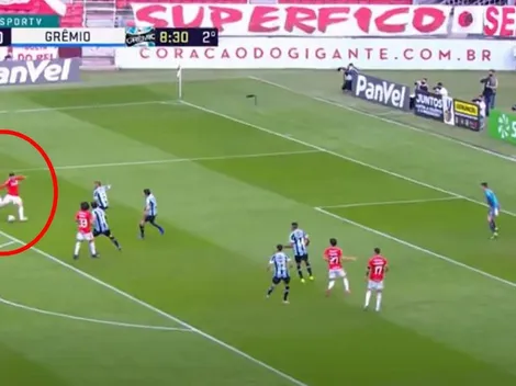 Palacios estuvo a punto de marcar un golazo en frente al Gremio