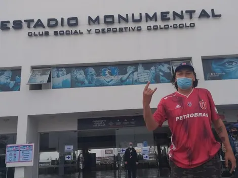 Fanático llegó con camiseta de la U a votar al Monumental