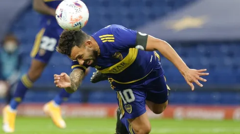 Carlitos Tévez marcó el único gol de Boca en los 90 minutos.