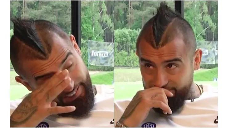 Arturo Vidal llora al ver un mensaje de su madre, Jacqueline Pardo.