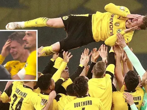 No paraba de llorar: Piszczek volaba por los aires tapándose la cara