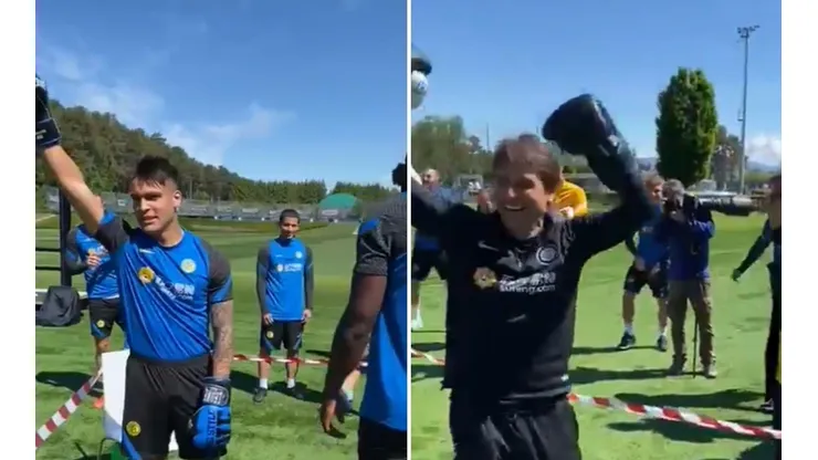 Lautaro Martínez y Antonio Conte demostraron tener cero problemas.
