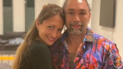 Paula Pavic junto a Marcelo Chino Ríos.