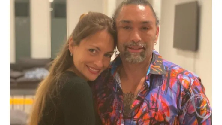 Paula Pavic junto a Marcelo Chino Ríos.