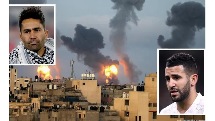 Riyad Mahrez y Luis Jiménez se manifestaron por el conflicto en Palestina