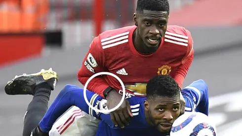 Tuanzebe jugó con un tecnológico reloj frente al Leicester