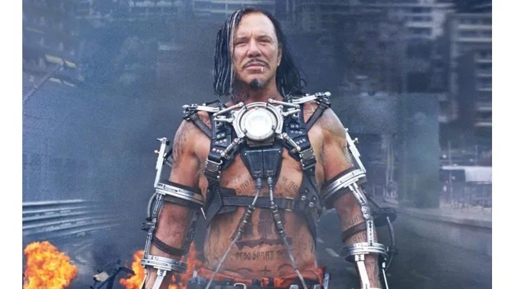 Mickey Rourke como Whiplash en Iron Man 2, de Marvel.