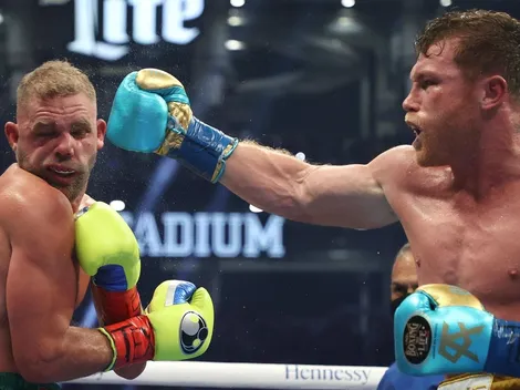 El demoledor octavo round de Canelo para vencer a Saunders
