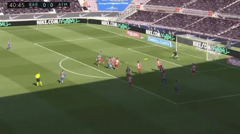 Lionel Messi estuvo por hacer un golazo ante Atlético de Madrid.
