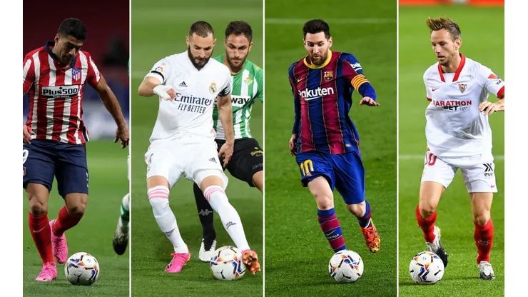 Atlético de Madrid, Real Madrid, Barcelona y Sevilla se disputan el título de La Liga.