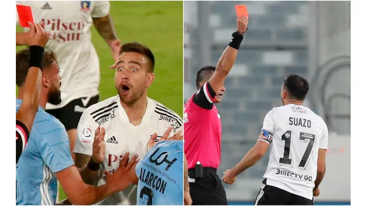 Matías Zaldivia y Gabriel Suazo fueron los últimos expulsados tras Maximiliano Falcón en Colo Colo.