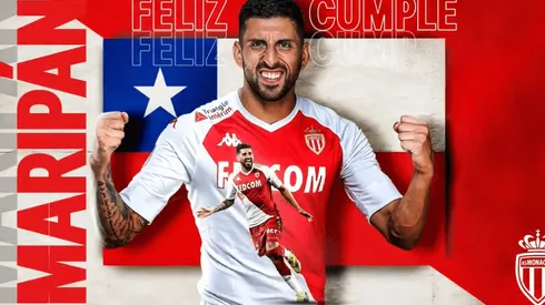Mónaco saluda por su cumpleaños al goleador Guillermo Maripán.