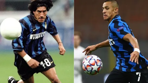 Iván Zamorano anotó cuatro goles en la tempoada 1997-98, contra cinco que lleva Alexis Sánchez en la presente campaña del Inter de Milán
