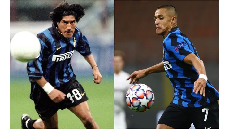 Iván Zamorano anotó cuatro goles en la tempoada 1997-98, contra cinco que lleva Alexis Sánchez en la presente campaña del Inter de Milán