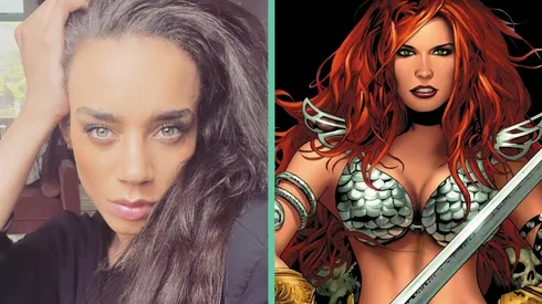 Hannah John-Kamen y Red Sonja en los cómics.