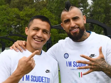 Video: ¡Locura total! Alexis y Vidal lideran la fiesta del Inter