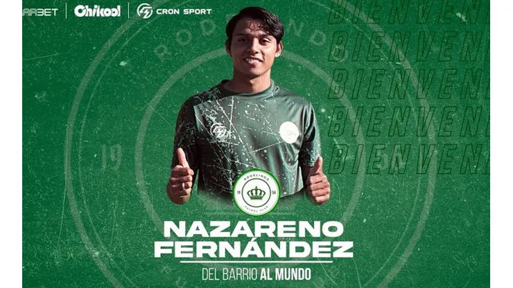 Nazareno Fernández tiene 22 años y llega como volante mixto al plantel del Rodelindo Román