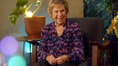 Paty Cofré en medio del programa de Canal 13, De tú a tú.