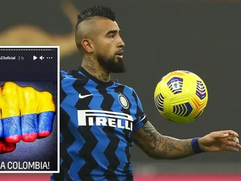 Arturo Vidal alza la voz y pide cese de la violencia en Colombia