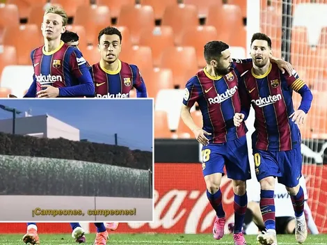 Asado de todo el Barcelona en la casa de Messi: "¡Campeones!"