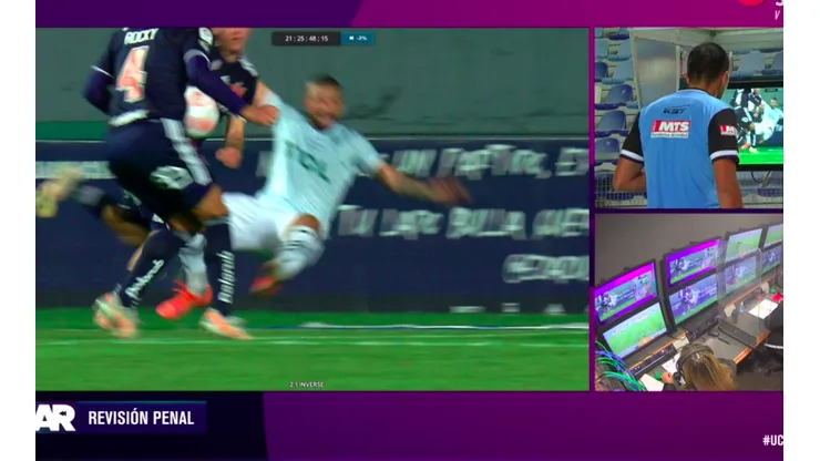 González se cruzó pero el balón dio en su estómago, pese a que parecía que era en la mano