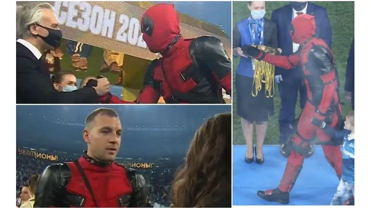 El delantero ruso festejó el tricampeonato de manera muy particular.