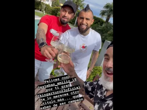 Il migliore campione di tutti: Arturo Vidal hace el primer brindis