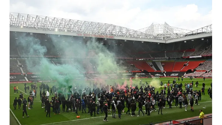 Fanáticos del United protestaron en contra de la familia dueña del club.