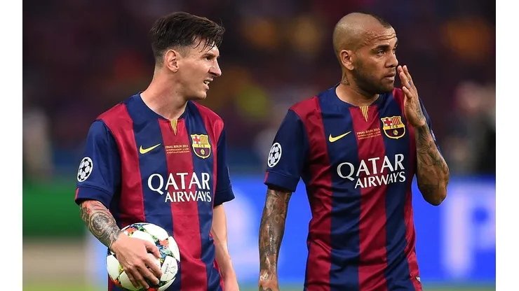 Dani Alves fue uno de los grandes socios de Lionel Messi en Barcelona.