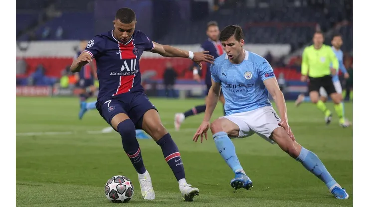 Kylian Mbappé no tuvo un buen partido en la ida entre PSG y Manchester City.