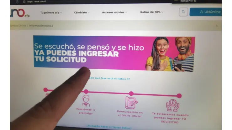 Tercer retiro 10% en AFP Uno