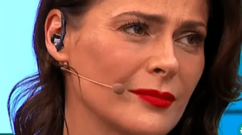 Tonka Tomicic no muy contenta en medio de Bienvenidos.