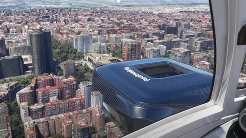 La simulación del Nuevo Santiago Bernabéu desde arriba