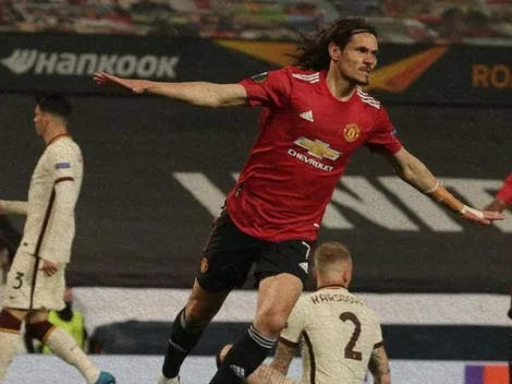 Show de Cavani acerca al United a la final de la Europa League