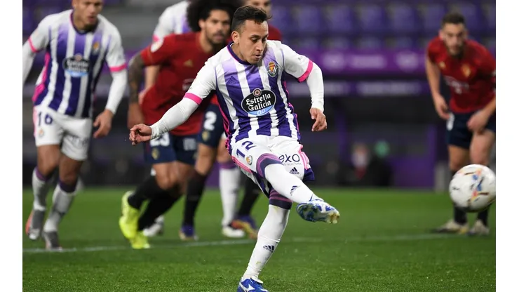 Fabián Orellana anotó un gol de cabeza que le da vida al Valladolid en la liga española.