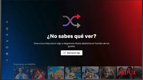 Netflix ahora incluso te ayuda a encontrar una serie o una película cuando no sepas qué ver, con Reproducir algo.