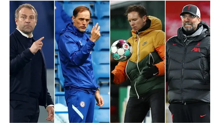 Flick, Tuchel, Nagelsmann y Klopp son las caras de la revolución de los entrenadores germanos.