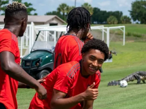 Nuevo equipo de Soteldo interrumpe práctica por un cocodrilo