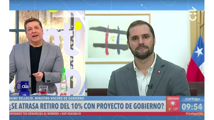 Julio César Rodríguez en pleno reto al ministro Bellolio.