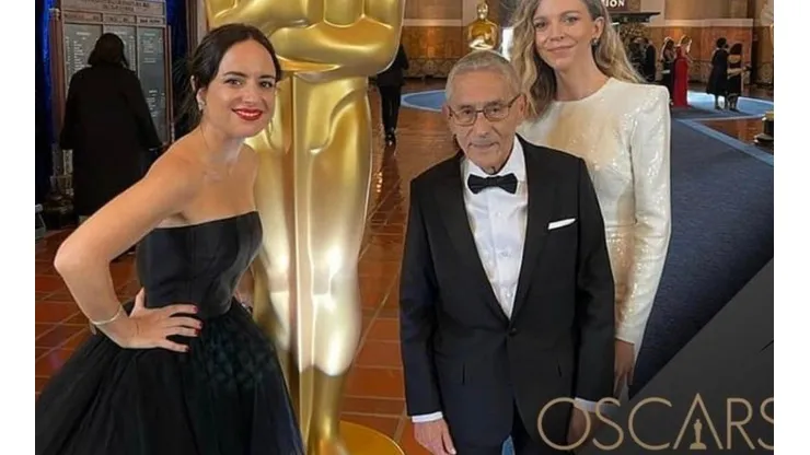 El Agente Topo en los Oscar 2021: Sergio Chamy, Maite Alberdi y Marcela Santibañez en la gala del evento hollywoodense.