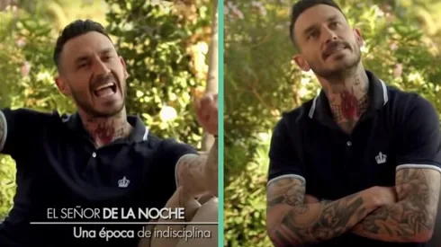 Mauricio Pinilla y su representación del bochornoso momento.