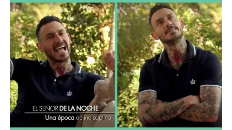 Mauricio Pinilla y su representación del bochornoso momento.